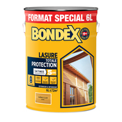 Lasure bois extérieur chêne clair satin hydrofuge 6 L - Bondex - Brico Dépôt