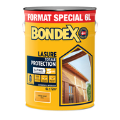 Lasure bois extérieur chêne doré satin hydrofuge 6 L - Bondex - Brico Dépôt