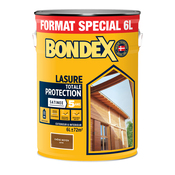 Lasure bois extérieur chêne moyen satin hydrofuge 6 L - Bondex - Brico Dépôt