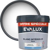 Peinture intérieure blanche mat murs12 L - Evalux - Brico Dépôt