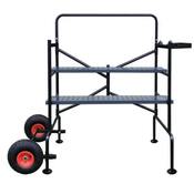 Échafaudage mobile acier pliable avec roues et plateaux réglables 2,85 m - Brico Dépôt