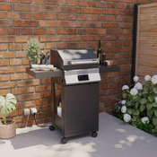 Barbecue électrique noir sur chariot avec écran numérique et couvercle - Brico Dépôt