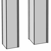 Angle rentrant métal gris graphite L. 210 cm - Bacacier - Brico Dépôt