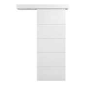 Porte coulissante MDF blanc mat 204 x 73 cm ép. 35 mm - GEOM - Brico Dépôt