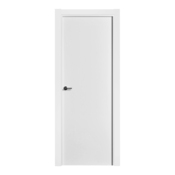 Bloc porte MDF blanc mat poussant droit 204 x 93 cm ép. 40 mm - GEOM - Brico Dépôt