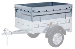 Rehausses pleines remorque NLC 2012 tôle électrozinguée 200 x 120 x 40 cm - Brico Dépôt