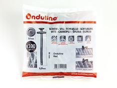 Lot de 100 vis diamètre 3,9 mm longueur 60 mm tête rouge - Onduline - Brico Dépôt