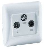 Prise TV/FM/SAT "OME" blanc - Brico Dépôt