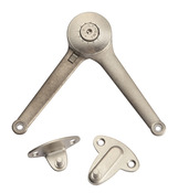 Compas d'abattant réversible et à frein réglable en zamak nickelé - Handix - Brico Dépôt