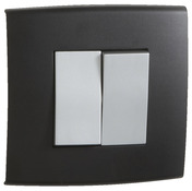 Interrupteur double va-et-vient silver - Brico Dépôt