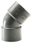 Coude PVC pour l'évacuation gravitaire des eaux usées et pluviales F/F - 45 ° / Ø 50 mm - Fitt - Brico Dépôt