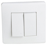 Interrupteur double va-et-vient "Antaria II" blanc - Brico Dépôt