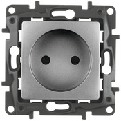 Prise avec terre argent - Legrand - Brico Dépôt