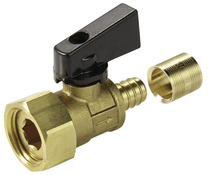 Vanne à sphère en laiton pour tube PER - Ø 16 mm avec embout femelle - 15 x 21 mm - Noyon & Thiebault - Brico Dépôt