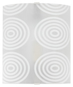Applique spirale en verre givré, avec motif blanc, pour une ampoule de puissance maxi. 28 W - Brico Dépôt