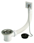 Bonde à bouchon pour évier 1 bac Ø 50 mm (inox) - Wirquin - Brico Dépôt