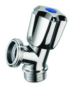 Robinet oblique pour machine à laver en laiton chromé 15x21 mm - Somatherm - Brico Dépôt