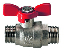 Vanne à boisseau sphérique M/F - 20 x 21 mm manette papillon - Somatherm - Brico Dépôt