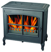 Poêle à bois "Rustica" anthracite - 10 kW - Invicta - Brico Dépôt