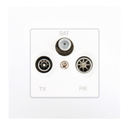 Prise TV/FM/SAT à clipser "Delta Viva" blanc - Siemens - Brico Dépôt