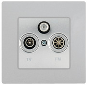 Prise TV/FM/SAT à clipser silver "Delta Viva" - Siemens - Brico Dépôt
