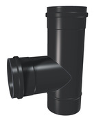 Té émaillé noir - Diam : 80 mm - 90 ° - Brico Dépôt