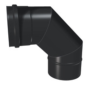 Coude émaillé noir 90 ° - Diam : 80 mm - Brico Dépôt