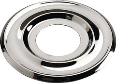 2 rosaces plates laiton chromé pour moulures Ø 27 x 15 x 21 mm - Somatherm - Brico Dépôt