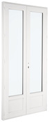 Porte-Fenêtre PVC blanc 2 vantaux l. 140 x H. 225 cm uw*=1,2 - Brico Dépôt