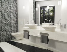 Mosaïque pierre naturelle mix gris/blanc - l. 30 x L. 30 cm - Brico Dépôt