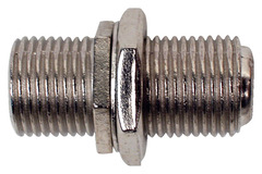 Raccord fiche F pour raccorder deux câbles coaxiaux ayant une prise F mâle - Brico Dépôt