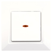 Interrupteur va-et-vient à voyant + plaque "DELTA ONE" blanc - Siemens - Brico Dépôt