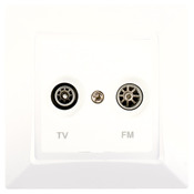 Prise TV + plaque "Delta One" blanc - Siemens - Brico Dépôt