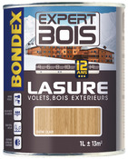 Lasure 12 ANS incolore de finition transparente tous supports 1 L - Bondex - Brico Dépôt