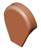 Fronton à double courbe/emboîtement rouge Ep. 73 mm - La Escandella - Brico Dépôt