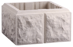 Pilier bosselé blanc pour portail, clôture et avant-toit - l.30 x h.30 x p.17 cm - Brico Dépôt