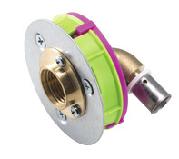 "Starfix" mono F15/21 ST 16 + rosace inox femelle 15x21 Ø 16 mm - Brico Dépôt