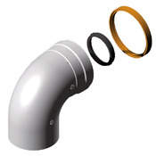 Coude 90 ° MM Ø 60/100 mm R2K/RKA - Radiant - Brico Dépôt