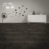 Carrelage de sol intérieur grès cérame émaillé "Pulsar" anthracite 30 x 60,8 cm ép. 7,4 mm - Brico Dépôt