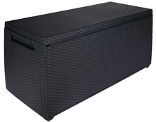 Coffre de jardin en polypropylène effet tressé gris 302 L - Keter - Brico Dépôt