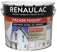 Peinture de façade pliolite ton pierre mat monocouche 10 L - Renaulac - Brico Dépôt