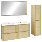 Plan de vasque ORIGIN blanc brillant  l. 45,5 X L. 120 X H. 3 cm - Brico Dépôt