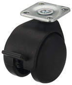 Roul.polyam.45kg d50.plat piv diam. 50 mm 45 kg (avec frein) - Tente - Brico Dépôt