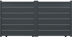 Portail coulissant aluminium gris anthracite "Aracaju" - L. 3,25 x H. 1,76 m - Brico Dépôt