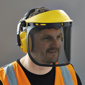 Visière et casque antibruit avec harnais ajustable - Brico Dépôt