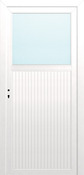Bloc-porte de service 1/3 vitrée en PVC blanc - Dim. : H. 205 x L. 80 cm. - Brico Dépôt