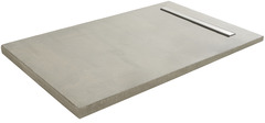 Receveur de douche à carreler rectangulaire 140 x 90 cm gris - Q-Board - Brico Dépôt