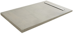 Receveur de douche à carreler rectangulaire 180 x 90 cm gris avec caniveau - Q-Board - Brico Dépôt