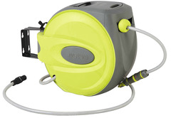 Dévidoir automatique mural vert et gris - L. 25 m x Ø 12,5 mm - Brico Dépôt