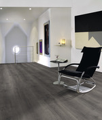 Sol stratifié à clipser aspect chêne gris foncé "Alabama" - L. 128,6 x l. 28,2 cm; Ép. 8 mm - Akzenta - Brico Dépôt